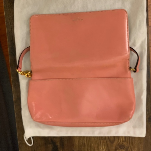 Vintage Kate Spade Purse / Clutch - Pink / Green Interior - Picture 13 of 16